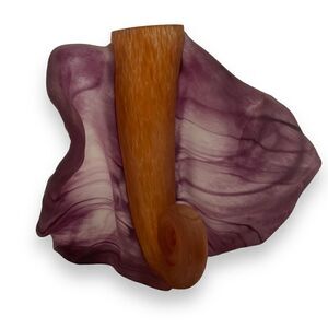 Susan Rankin Studio Art Glass Winged Vessel Bud Vase